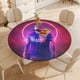 thumbnail image 4 of Kylian Mbappé-theme Fitted Round Tablecloths Elastic Edged Table Covers Waterproof Table Cloth for Kitchen Holiday Party Tables Decor 150cm, 4 of 6