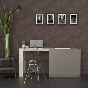 Amv Muebles - Escritorio Extensible Regulable Oficina Con Armario