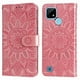 thumbnail image 1 of Funda tipo cartera FOXDOCK para Realme C21 , diseño girasol en relieve, cuero PU, cierre magnético, soporte y tarjetero, 1 of 5