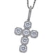 thumbnail image 1 of Oro / Plata Chapado en cobre Circonita Piedra Cruz Colgante Collar Plata, 1 of 5