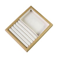 Magideal - Organizador De Joyería De Joyería De Madera Exhibición De Almacenamiento De Almacenamiento Múltiple Posposición Para Cadenas De Pie Centro Comercial P Beige