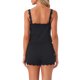 thumbnail image 3 of INSPIRE CHIC Conjunto de Pijamas de 3 Piezas para Mujer, Tejido de Canalé con Encaje, Camiseta sin Mangas de Jersey, Pantalones Cortos y Largos con Cintura Elástica, Ropa de Dormir M Negro, 3 of 6