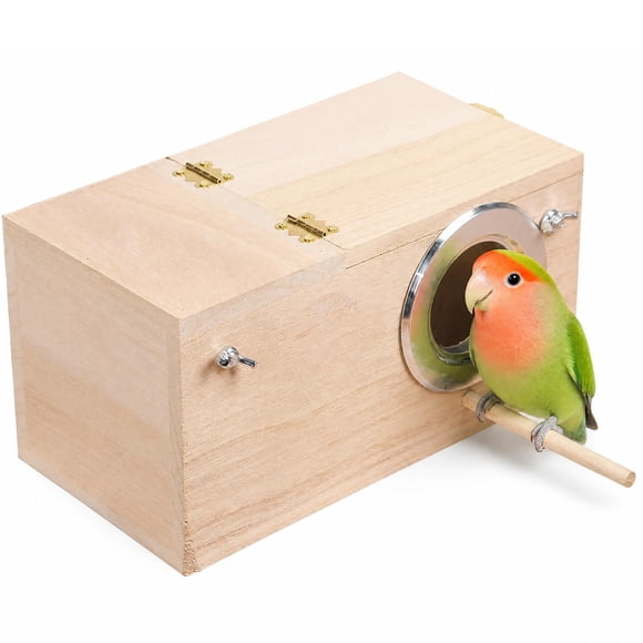 Casa de pájaros YJJKJ Caja nido para loros (M) 24,5 x 13 x 13 cm