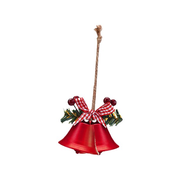 Campana De Navidad Hecha A Mano Linda Para Decoración Del árbol De Navidad Para Porche Guirnalda De Navidad 2 Campana De Trompeta Roja