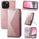 thumbnail image 1 of Funda Flip FOXDOCK para iPhone 15 Pro Max , Estilo Billetera con Diseño Rombo, Correa de Mano y Soporte, Uso Diario, 1 of 6