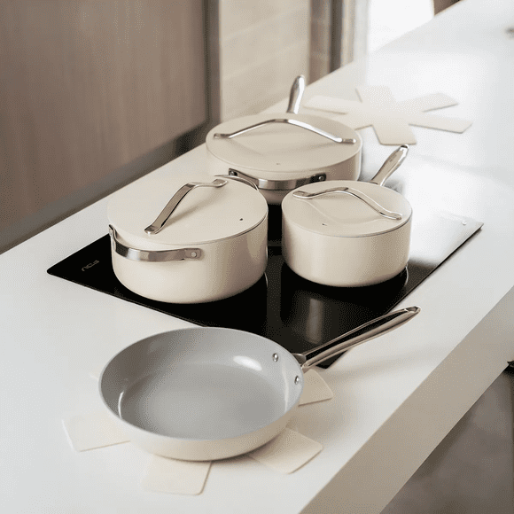 Batería De Cocina Cerámica Antiadherente 9 Piezas Hicook