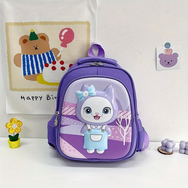 1pc Cute Animal Cartoon Pattern Backpack, Kindergarten Students Schoolbag, Small Animal Cute Cartoon Hard Shell Backpack, Waterproof Light Children's Schoolbag