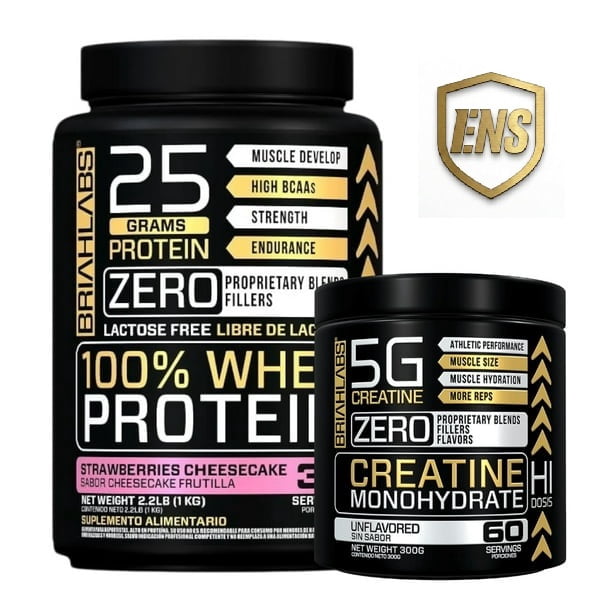 PACK PROTEINA 1K STRAWBERRIES CHEESECAKE+CREATINA SIN SABOR 300G