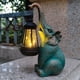 thumbnail image 2 of Estatua de jardín JOYBEE Elefante con farol solar para exterior, 2 of 9