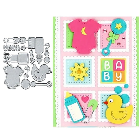 Troqueles de Metal DuuFounG Marco de Ropa de Patito Bebé 10x10 cm
