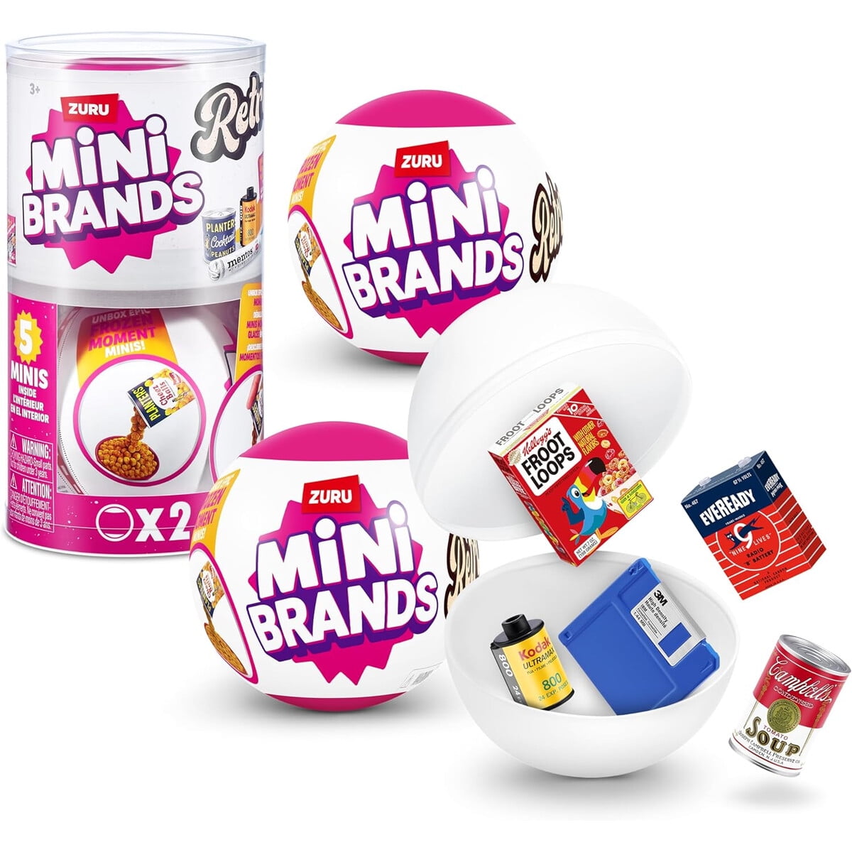 Capsula Zuru Mini Brands Retro 2 Pack 60 Minis Sorpresa
