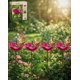 thumbnail image 1 of Estaca jardín flor metal hecha mano con baño abejas decoración exterior regalo polinizadores, 1 of 8