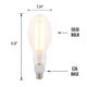 thumbnail image 3 of Bombilla Westinghouse 5249000, 32 W, ED28, 2150 K, 4500 lúmenes, 3 of 4