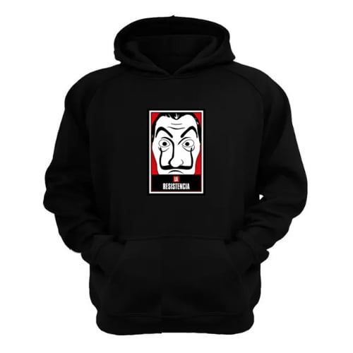 Genérico - Polerón Canguro La Casa De Papel Negro Talla Xl Unisex