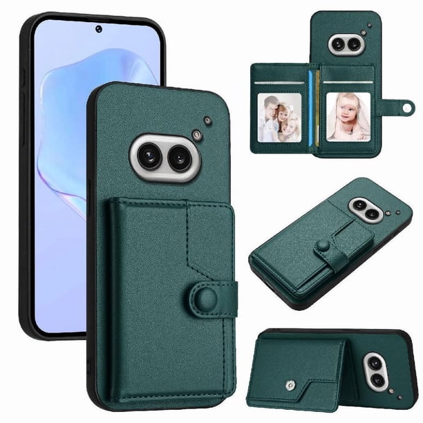 FOXDOCK Funda para Nothing Phone 2a con Bloqueo RFID - Diseño Elegante con Cierre de Botón