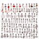 thumbnail image 1 of Colgantes para pulsera, cuentas espaciadoras, 100 unidades, para hacer joyas, 1 of 1