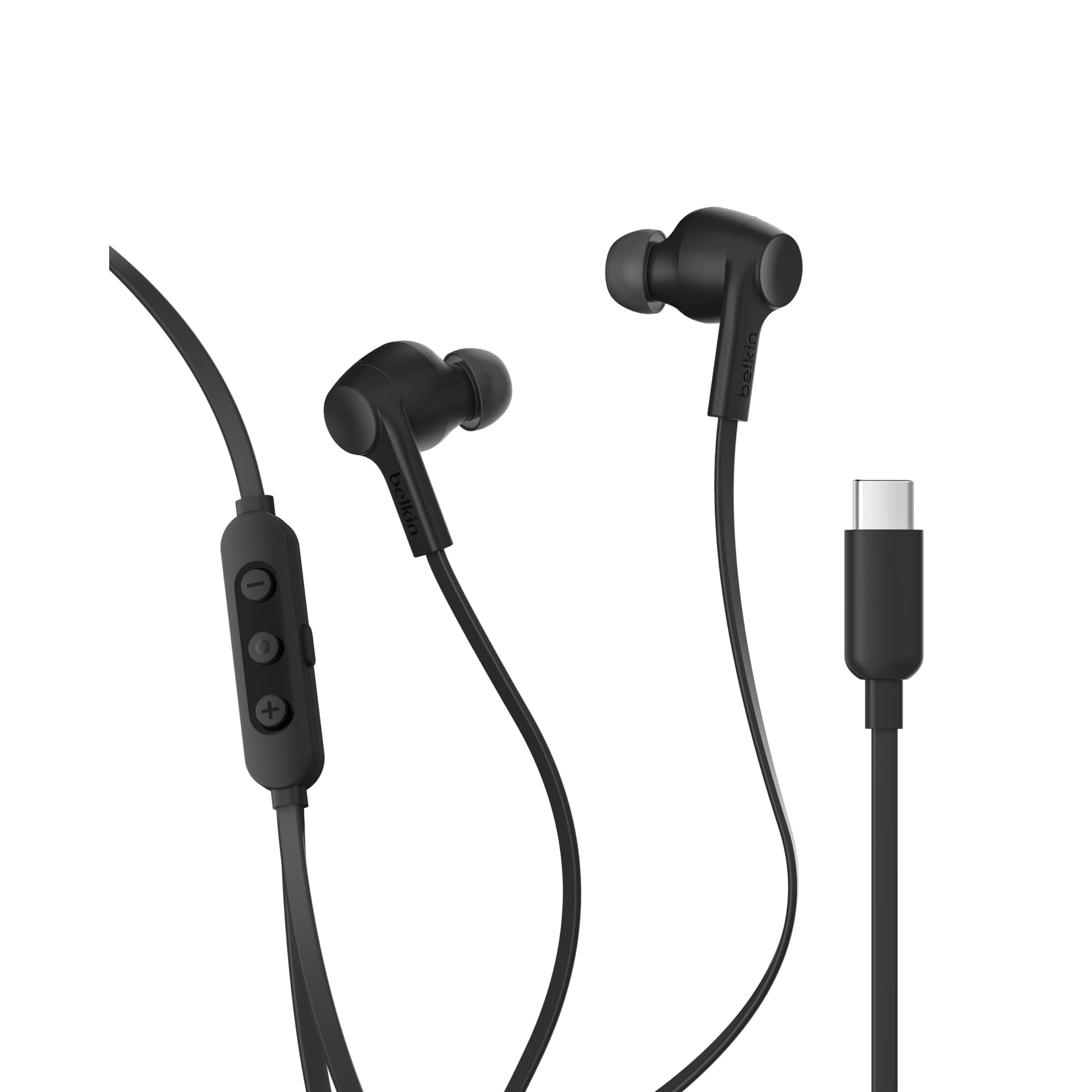 Auriculares Belkin Soundform Con Cancelación Activa De Ruido Con Cable Negros
