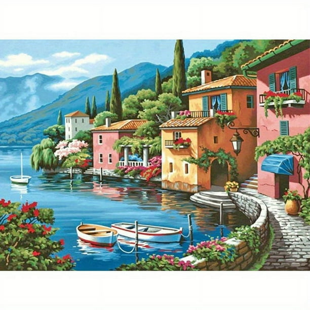 DIY Landscape 5D ArtificialDiamond Painting Full Round Diamond Mosaic Flower Diamond Embroidery Cross Stitch Wall Art Decor