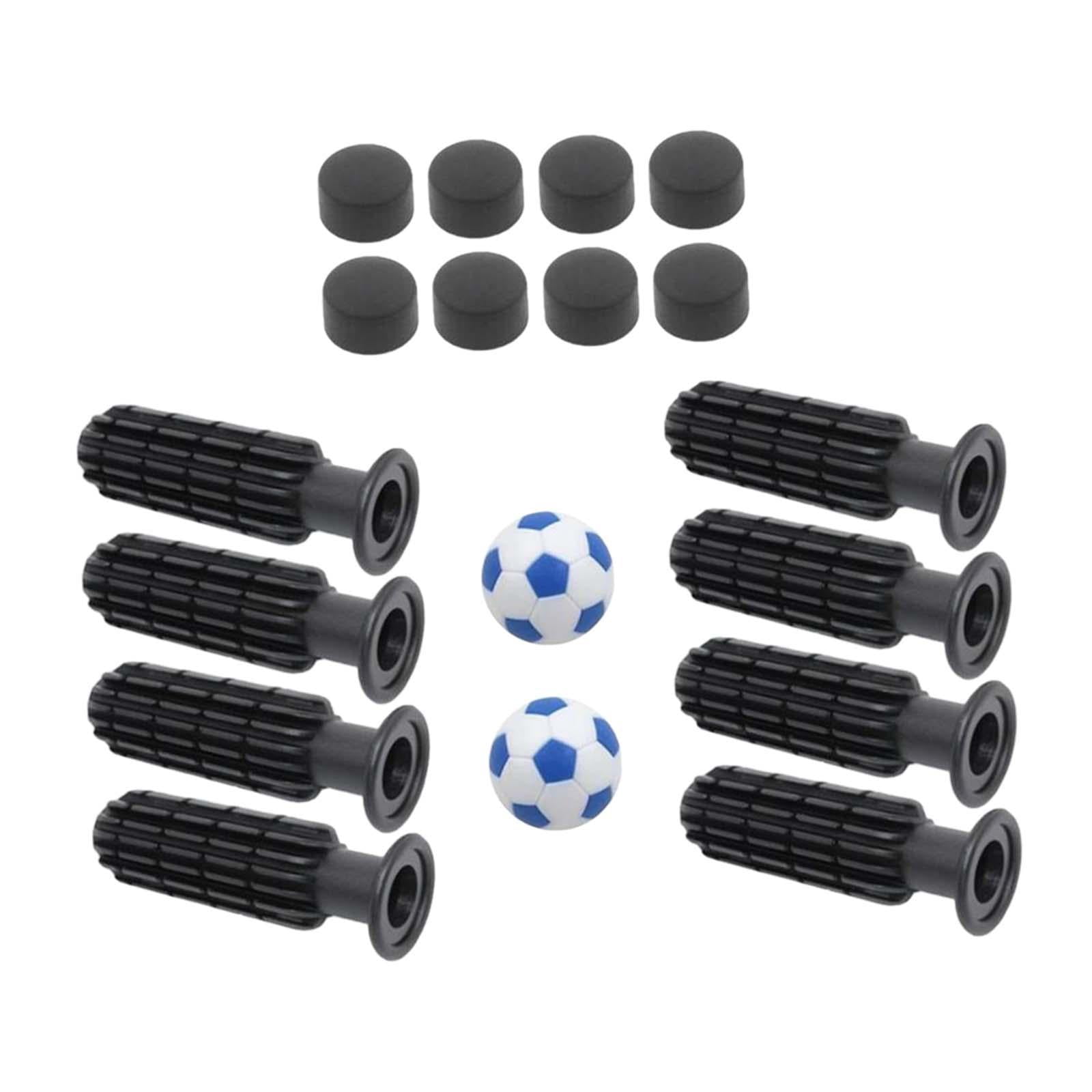 Magideal - 8pcs Mesa De Reemplazo De Fútbol Manipular Empuñaduras De Futbolín, Con 2 Pequeños Pelotas De Fútbol, Reemplazar Piezas, Accesorios De Fútbol De Balones De Fútbol Azul Claro