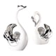 thumbnail image 2 of 2 figuras de cisne para decoración de sala de estar, manualidades, amantes de , para centro de mesa, estantería, decoración, regalo de inaug blanco, 2 of 5