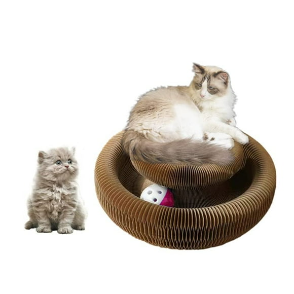 Tabla de rascar para gatos Enkman Magic Organ con juguete y hierba gatera