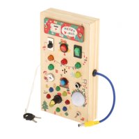 Magideal - Tablero Ocupado Led Juguete Montessori Preescolar Actividades Para Niños Pequeños Juguete De Desarrollo Tablero Sensorial Juguetes De Viaje De Navidad