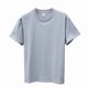 thumbnail image 3 of Camiseta de Mujer de Manga Corta, Camiseta Ajustada de Cuello Redondo, casual y Moderna, top de Mujer de Algodón de color Puro, Gris Claro, 3 of 8