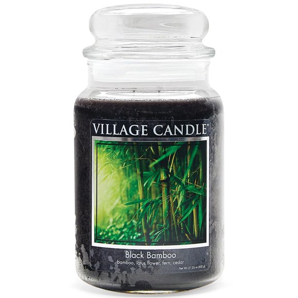 Vela Village Candle 602 g – Aroma Bambú Negro