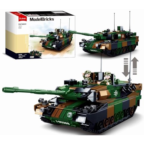 Sluban - Tanque Ech Leopard 2A4 Y A5, Compatible Lego