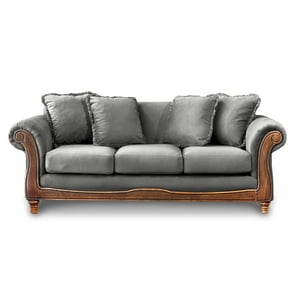 Latam Home - Sofá Rimini 3C Tela Velvet Gris