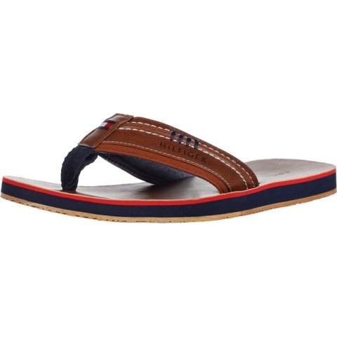 Chancla Tommy Hilfiger Destino Para Hombre Cognac Multi 218