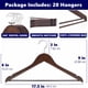 thumbnail image 2 of Perchas para ropa de madera maciza Amber Home de madera maciza, paquete de 20, 2 of 7