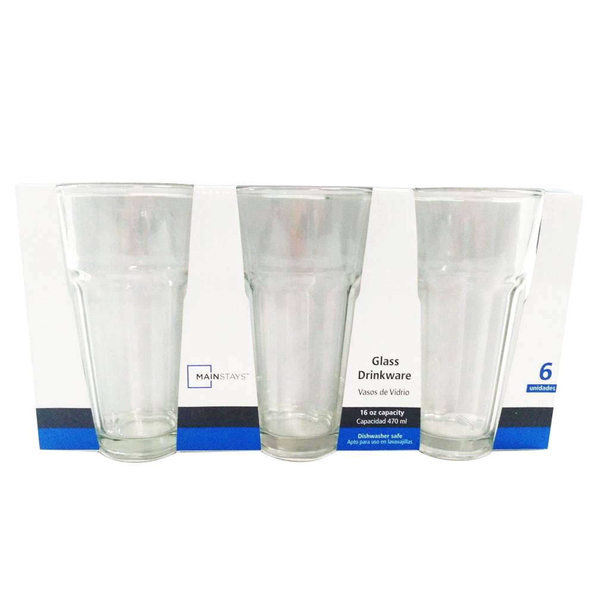 Set 6 Vaso huesillo vidrio 470ML transparente