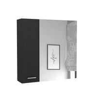 Fmfurniture - Botiquin 2 Puertas Con Espejo - Fm-002N - Negro