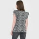 thumbnail image 2 of Polera Mujer Vuelos Animal Print Negro Corona, 2 of 5