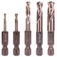 thumbnail image 1 of Juego de brocas NordWolf M35 Cobalt Stubby de 5 piezas para acero inoxidable y metales duros, 1 of 9
