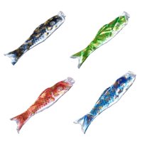 Magideal - 4 Unids Carpa Japonesa Manga De Viento Streamer Carpa Colorida Manga De Viento Bandera Bandera Decorativa Al Aire Libre Decoración Colgante Bandera De 70Cm