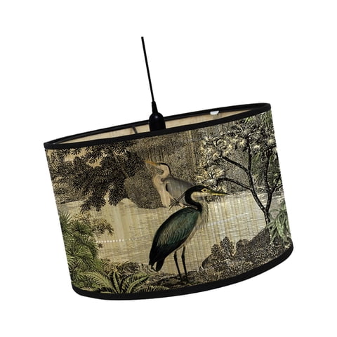 Ioensy - Pantalla De Lámpara Con Estampado De Tambor Cubierta De Luz Vintage Para Portalámparas E26/E27 Para Estilo Colgante A