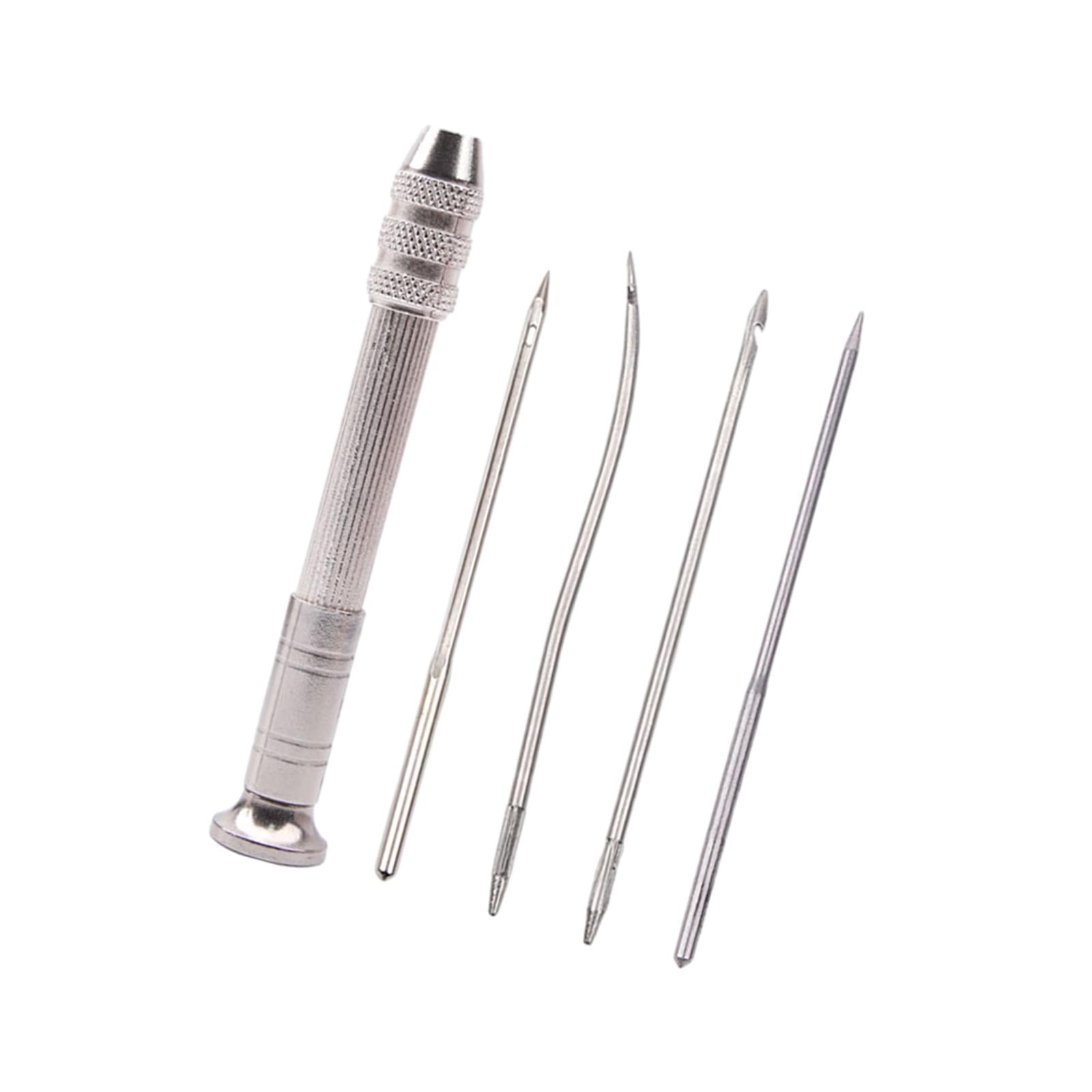 Magideal - Juego De Agujas De Punzón De Costura De Cuero De Pu, Herramientas De Reparación De Zapatos Juego De Reparación Pesada Herramienta Manual Costura A Man Sin 10 Agujas