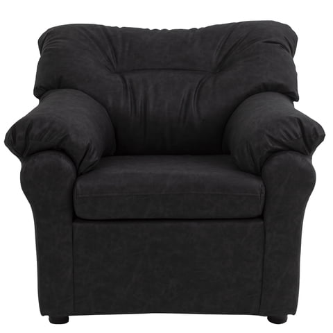 Muebles América - Sofá América 1 Cuerpo Cuero Auris Negro