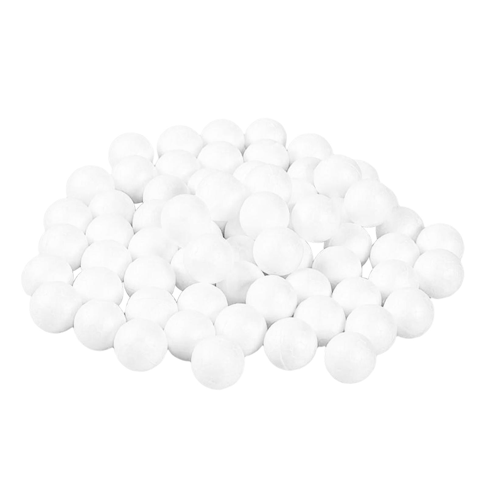Magideal - Bola De Bricolaje Hecha A Mano Adornos De Bricolaje Lisos Decoración De Arte Bola De Espuma Blanca Para Proyectos De Bricolaje Decoración De Bodas Pro , 50 Piezas 50 Mm 50 Piezas De 50 Mm