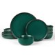 thumbnail image 1 of Juego de vajilla famiware de 12 piezas – Verde oscuro, 1 of 8