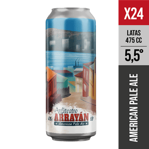 Anfiteatro - Pack X24 Arrayán, 5,5° (American Pale Ale) - Cerveza Artesanal Valparaiso - 475 Ml