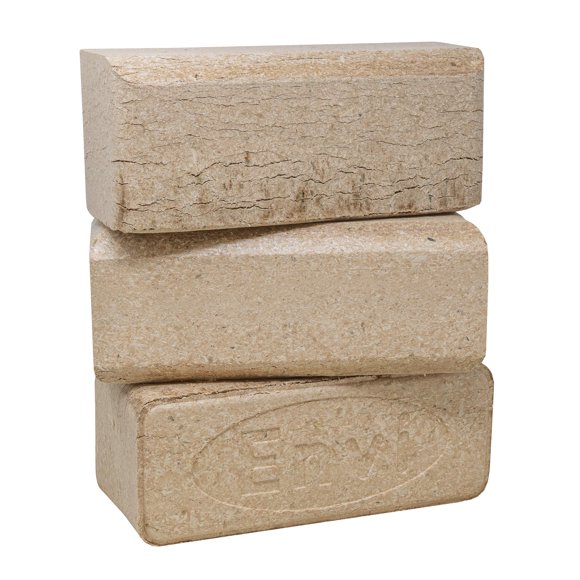 Bloques de combustible de madera dura Envi de Firewood Central, paquete de 3, natural