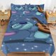 thumbnail image 2 of 3 Pieces Guitar Stitch Bedding Comforter Set Full with 2 Pillowcases for Kids Teens Girls Women Microfiber Easy Wash Light Breathable Cozy White Base Bed Sheets, 2 of 5