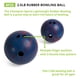 thumbnail image 3 of Bola de boliche Champion Sports, de goma, 1,1 kg, 3 of 8