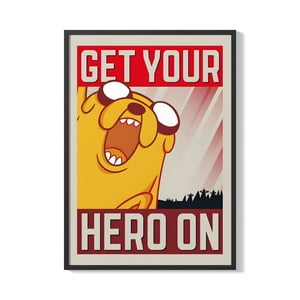 Creango - Cuadro Poster Enmarcado Hora De Aventura Jake El Perro Decorativo
