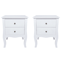 Itahome - Set 2 Veladores Dormitorio Genova 2 Cajones Blanco