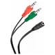 thumbnail image 2 of Adaptador Audio Micrófono 2 Aux Macho A 1 Aux Hembra 3.5mm, 2 of 3