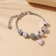 thumbnail image 4 of Gorgeous Rose Gold Flower Swan Charm Bracelet - DIY Beaded Copper Bracelet - Perfect for DIY Jewelry Lovers!, 4 of 4